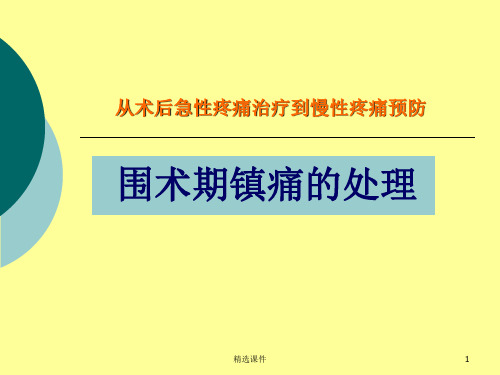 围术期镇痛