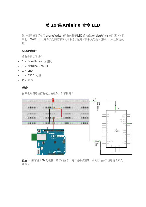 Arduino-教程-第28课-Arduino-渐变LED
