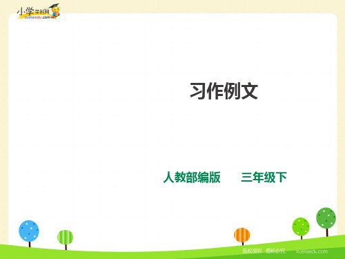 三年级下册语文课件 第五单元《习作例文》一课时(人教部编版)(共31张PPT)