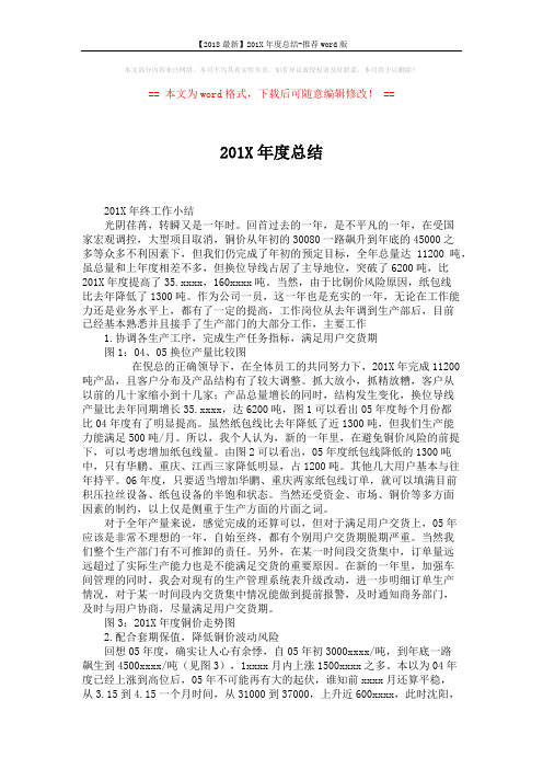 【2018最新】201X年度总结-推荐word版 (3页)