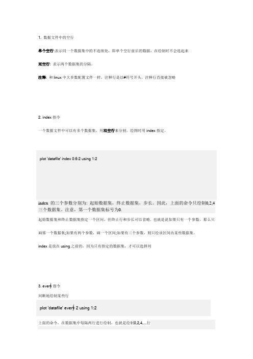 gnuplot数据和线的处理问题--不错的文档哦