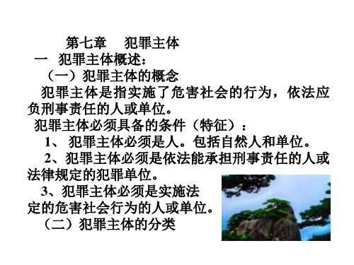 犯罪主体