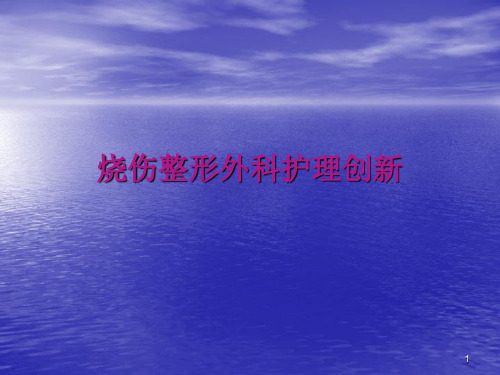 烧伤科护理创新ppt课件