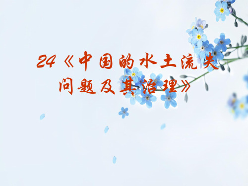 中国的水土流失问题及其治理PPT教学课件