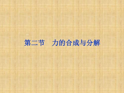 力的合成与分解课件1