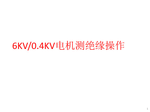 电机测绝缘操作