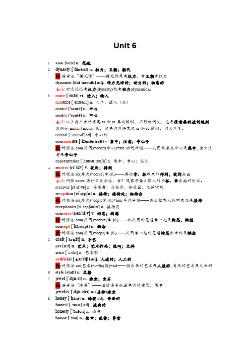 逻辑思维速记 高考3500单词 - unit 6