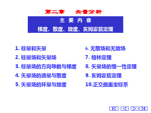 场波教案-2矢量分析-W