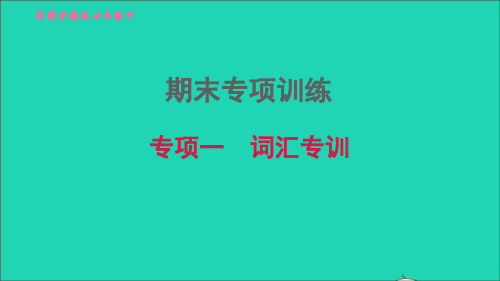 2022七年级英语下册期末专项训练一词汇专训习题课件新版牛津深圳版2022060733