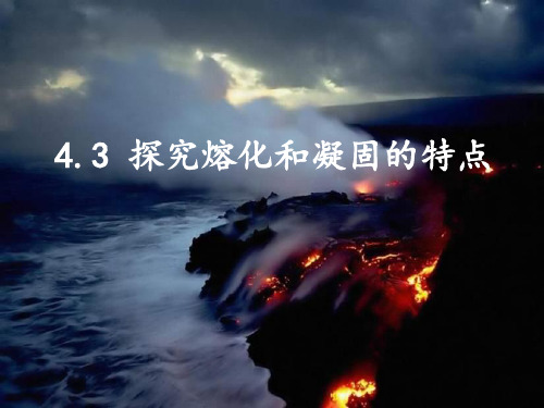 (沪粤版)八年级物理4.3探究熔化和凝固的特点