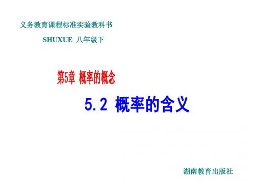 八年级数学概率的含义课件