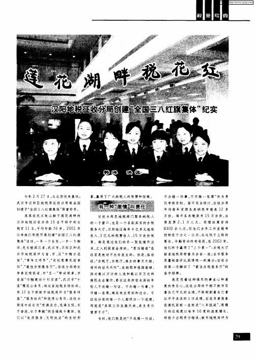 莲花湖畔税花红——汉阳地税征收分局创建“全国三八红旗集体”纪实