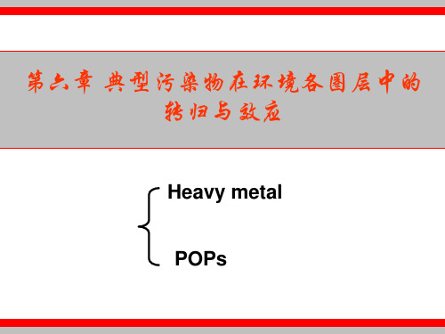 第六章 典型污染物在环境各圈层中的转归与效应