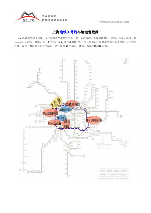 上海地铁4号线车辆运营数据