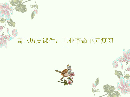高三历史课件：工业革命单元复习共34页文档