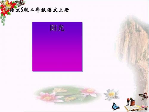 二年级语文上册阳光ppt课件1语文S版