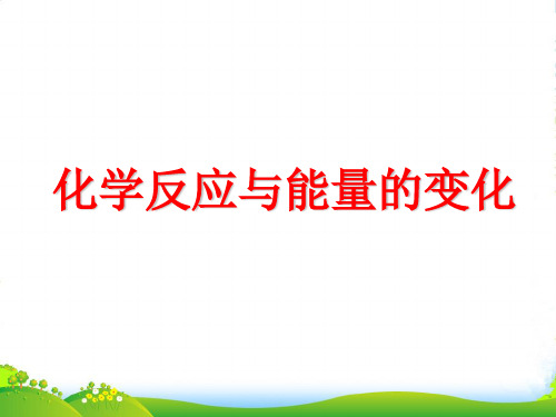 人教版 高二化学 选修4 第一章 第一节 化学反应与能量的变化(共23张PPT)