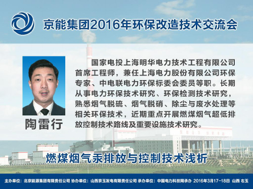 燃煤烟气汞排放与控制技术浅析