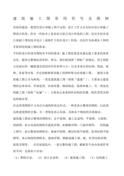 建筑施工图常用符号及图例