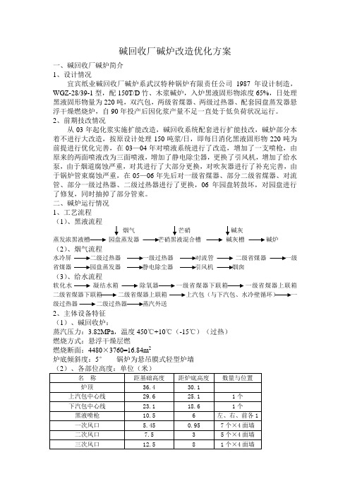 碱炉改造优化方案