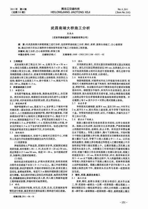 武昌南湖大桥施工分析