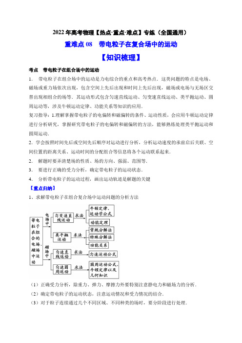 重难点08 带电粒子在复合场中的运动(解析版)