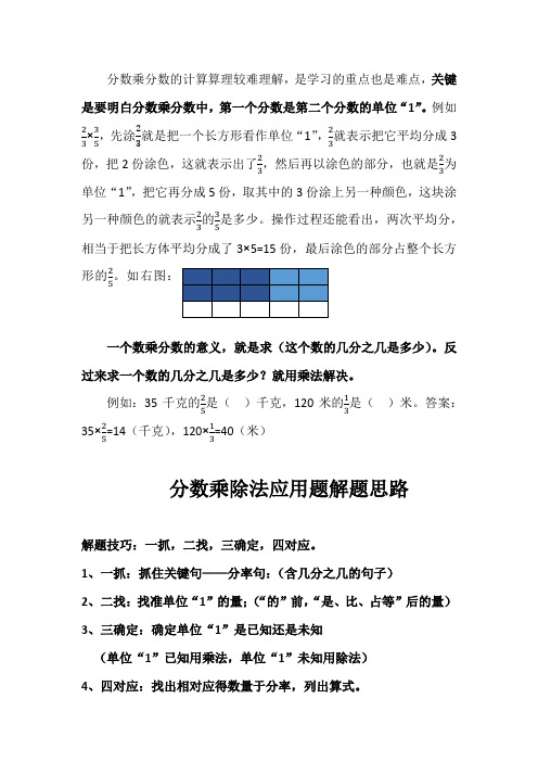 分数乘分数的计算算理