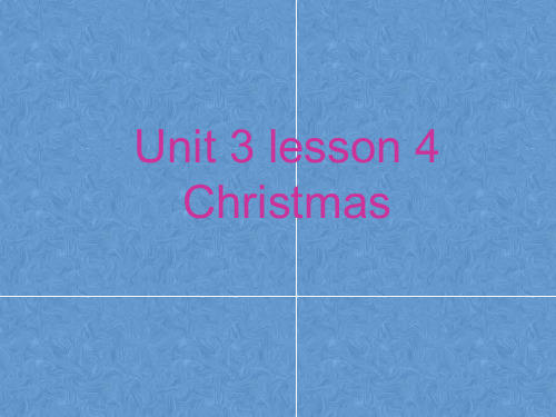 北师大英语必修一 unit 3 Lesson 4 Christmas课件