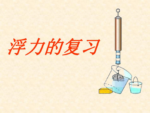 物理：10.4《浮力》复习课件(苏科版八年级下)