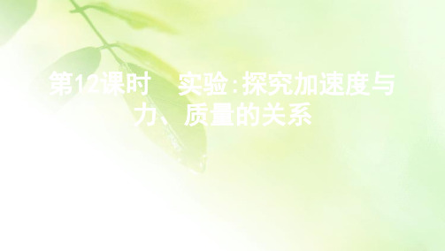 2021高考物理浙江版一轮复习课件：第三单元 12-第12课时 实验：探究加速度与力、质量的关系