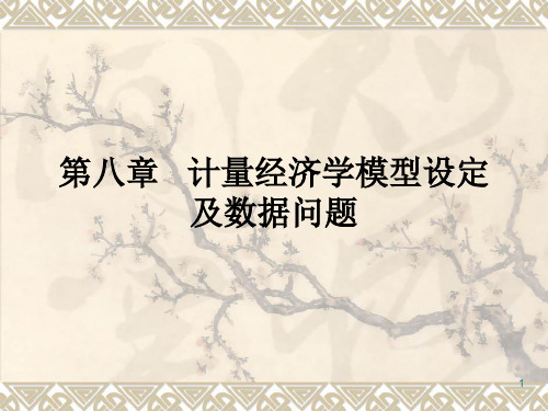 计量经济学模型设定及数据问题