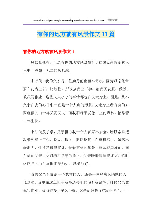 有你的地方就有风景作文11篇