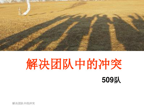 解决团队中的冲突.pptx