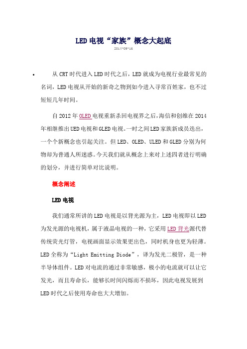 LED电视概念大起底