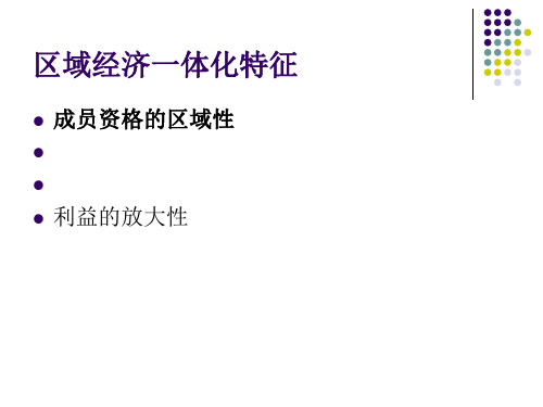 国际贸易区域经济一体化