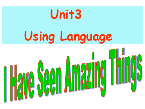 人教版高中英语必修五 Unit3 Using language 课件(共35页)