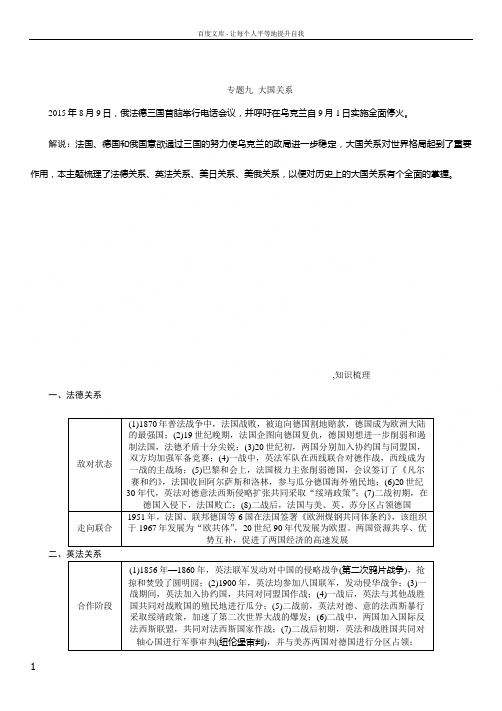 专题九大国关系