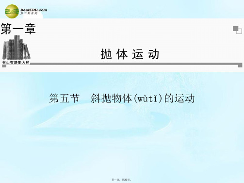 高中物理 第1章 第5节 斜抛物体的运动同步课件 粤教版必修2