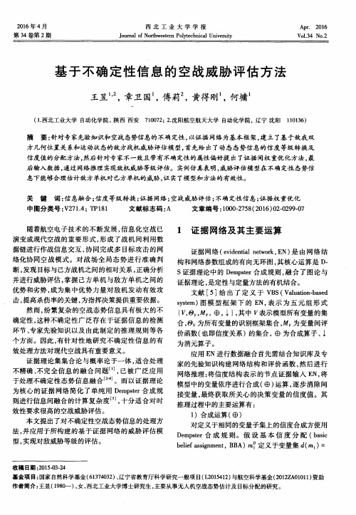 基于不确定性信息的空战威胁评估方法