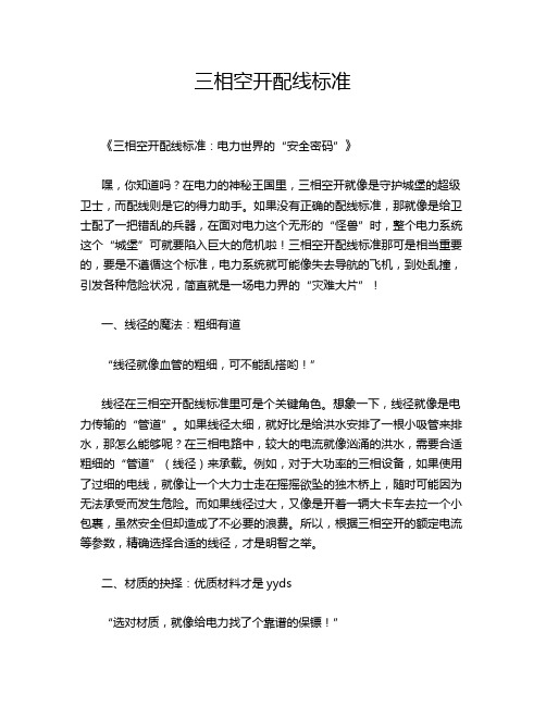 三相空开配线标准