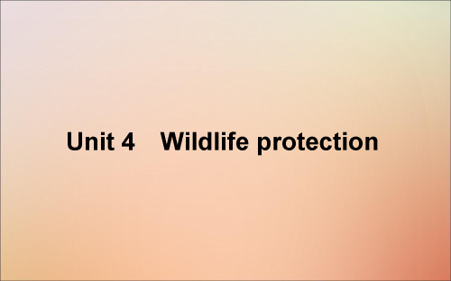 2021高考英语一轮复习Unit4Wildlifeprotection课件新人教版必修2