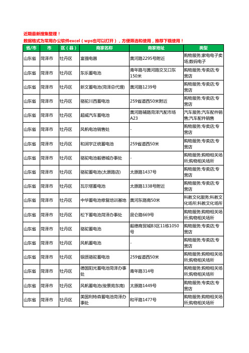 2020新版山东省菏泽市蓄电池工商企业公司商家名录名单黄页联系方式大全47家