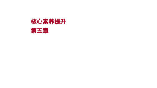 2022届高考物理人教版一轮复习课件：核心素养提升 第五章 机 械 能