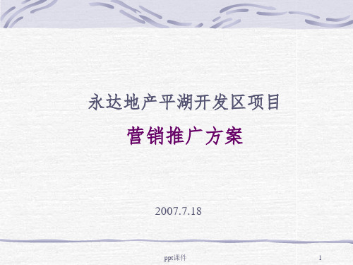 永达地产平湖开发区项目营销推广方案