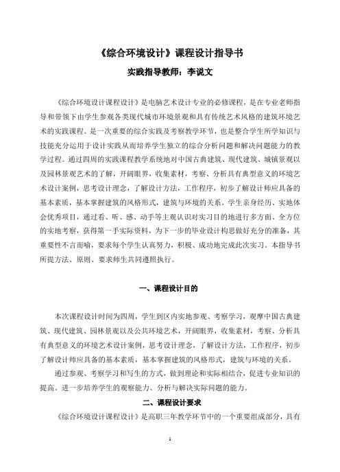 综合环境设计指导书