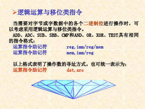 微机原理 逻辑运算与位移类指令