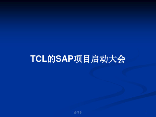 TCL的SAP项目启动大会PPT教案