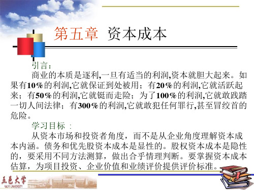第5章资本成本