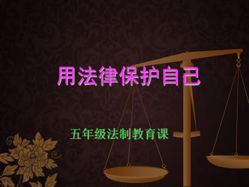 用法律保护自己--小学法制教育课 PPT