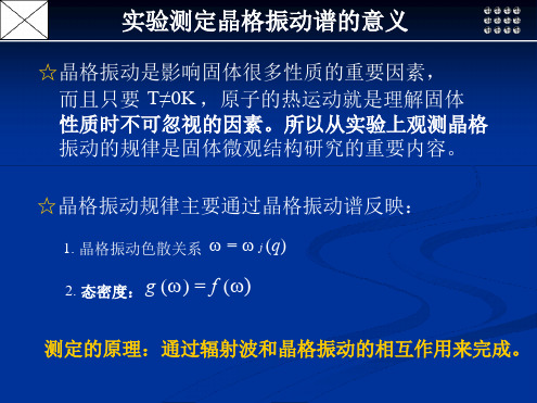 34晶格振动谱的实验测定方法